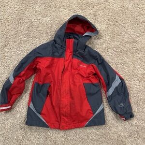 Columbia Kids' Vibrant Red and Charcoal Winter jacket